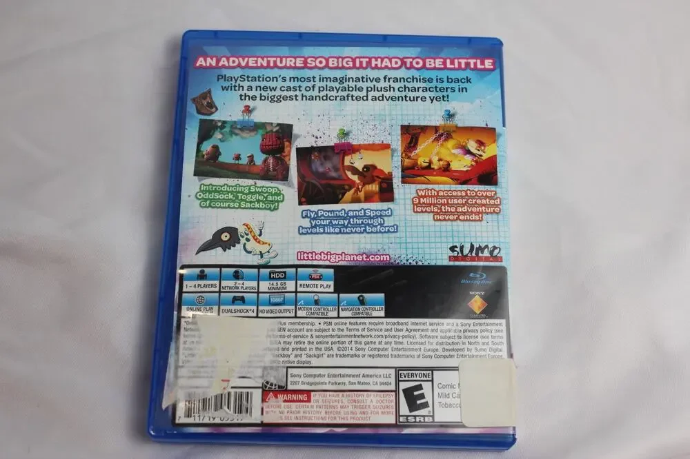 Little Big Planet 3 PS4 Sony PlayStation 4 Video Game Used Scratched Disc